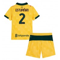 AC Milan Pervis Estupinan #2 Tretí Detský futbalový dres 2025-26 Krátky Rukáv (+ trenírky)